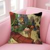 CCrash BandicootT Cartoon Cushion Cover Natural Linen Pillow Case DoubleSided Print Decorative Sofa Pillowcase Home Decor Gift