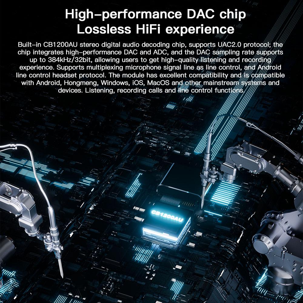 KEYSION Настройка эквалайзера Type-C на 3,5 мм USB DAC Audio HiFi Decoder 32 бит/384 кГц ADC 48 кГц HD Усилитель для наушников для Android iOS Win10