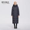 MIEGOFCE Зимняя женская верхняя одежда, парка, супер длинное теплое и ветрозащитное хлопковое пальто на молнии, зимние куртки