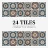 24 Pieces European Pattern Self-Adhesive Tile Sticker Waterproof And Oil-Proof Kitchen Bathroom Wall Decoration Matte Film Pvc Wall Sticker