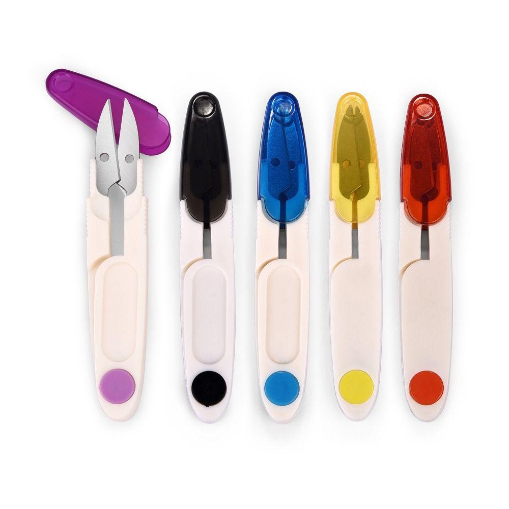 Transparent Tape Covers U-Shaped Small Scissors Trimming Thread Ends Burrs Tailors Scissors