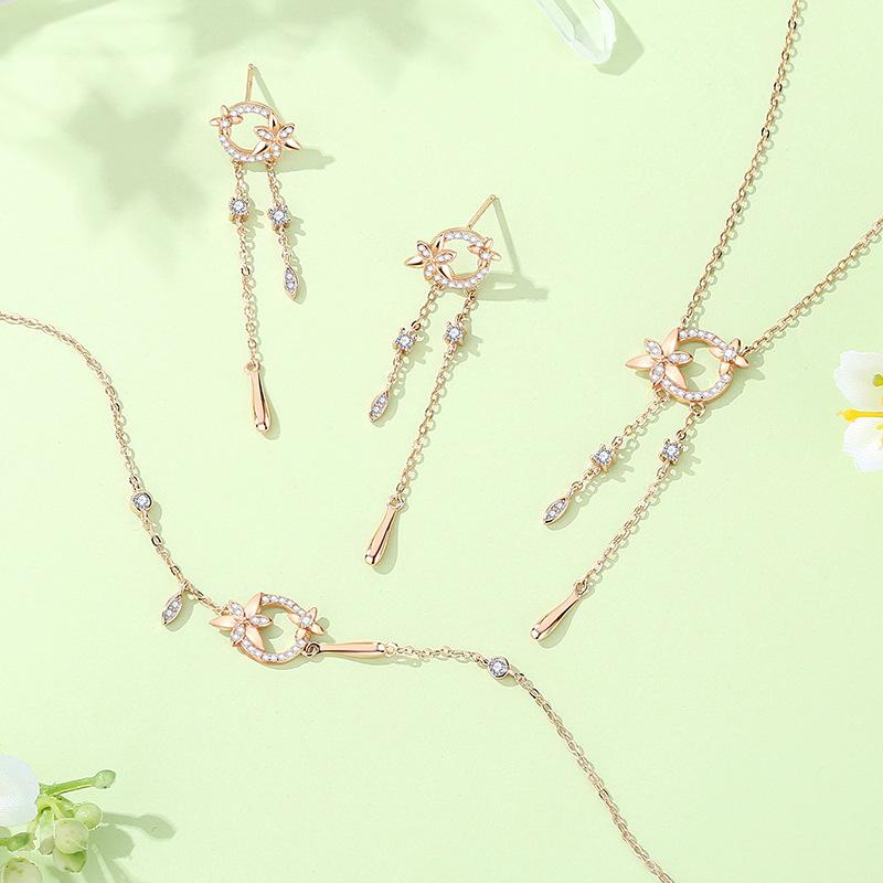 Женский браслет с цветочным принтом, стерлинговое серебро 925 пробы, розовое золото, корейское издание, Instagram, летний свежий браслет, наконечник