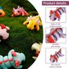 24/48Pcs 3D Printed Simulation Toys Axolotl Figure Flexible Joint Mini Sensory Axolotl Toy Fun 3D Printed Animal Toy Home Decor