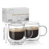 2pcs Transparent Double Wall Glass Cup Set Heat Resistant Tumbler Mug Home Bar Coffee Cup  Drinking