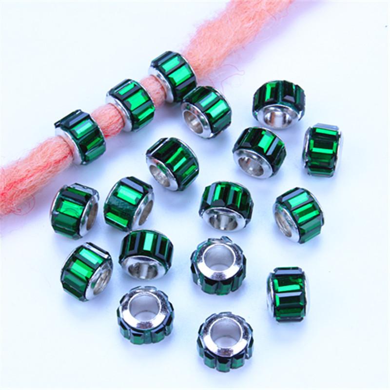 5pcs/bag Silver Metal Hair Rings Braid Dreadlocks Bead Hair Cuffs Dread Tube Charm Dreadlock for DIY Hair Accessaries