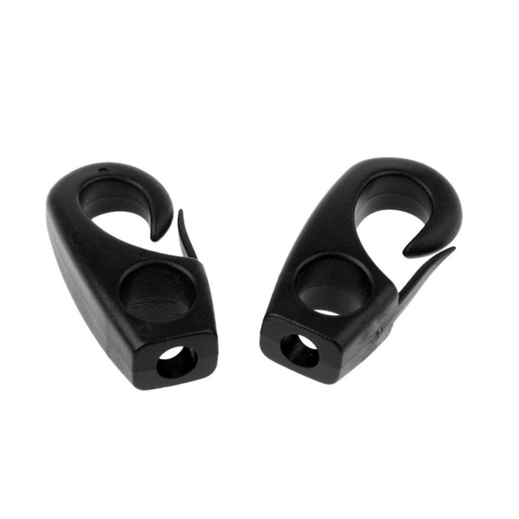 10 шт. черных пластиковых крюков для банджи, трос для банджи, гребная лодка, крюк для шнура, многоразовые лодки, крюк для шнура, легко устанавливается