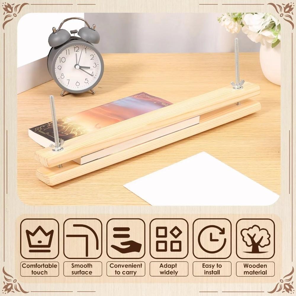 Portable Bookbinding Press Multifunctional Wooden Book Press Durable Book Binding Kit Home