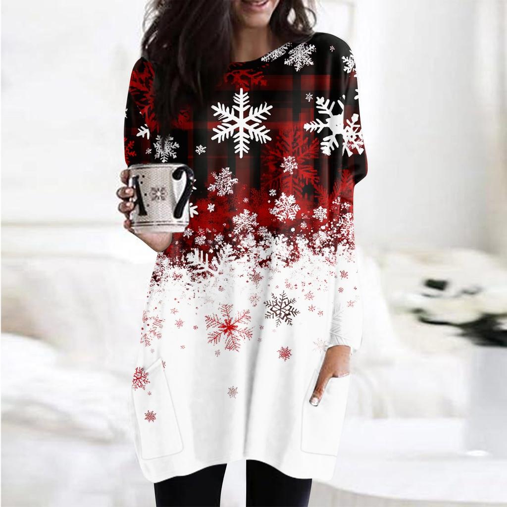 Женская толстовка с круглым вырезом и принтом, платье-рубашка с длинными рукавами и принтом, пуловер свободного покроя, свободный крой, топы с карманами