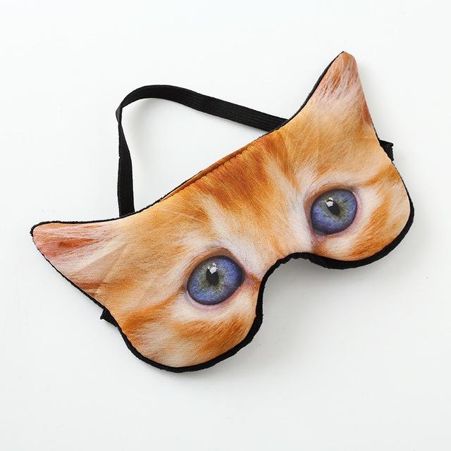 3d Animal Cartoon Eye Mask Super Realistic Creative Tiger Pug Cat Blackout Sleep Eye Mask