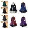 Medieval Renaissance Vintage Butterfly Long Sleeve Cosplay Dress