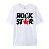 Уличная футболка Rock Star Высококачественная мужская футболка Футболки Графические футболки 100% хлопок Новогодние топы и футболки Свободный - M...