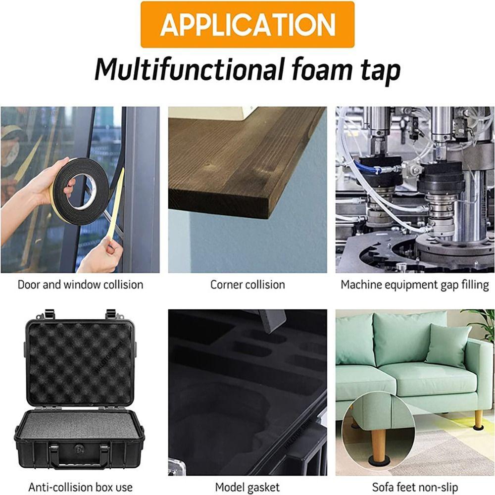Adhesion Anti-collision Draught Excluder Foam Sponge Tape Weather Stripping EVA Rubber Seal Strip