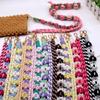 Flower Design Hand-Woven Key Lanyard and Extendable Bag Strap for Phone Decoration