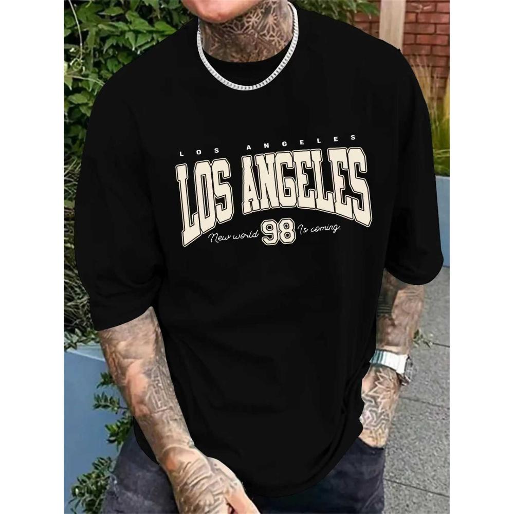 Los Angeles 98 T-Shirt,Soft Breathable & Fade-Resistant, Classic Fit for Daily Casual Wear