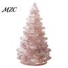 Small Christmas Tree Statue Resin Figurine, Crystal Desktop Ornament, Creative Gift Miniature Holiday Decoration for Home Office, Ornament