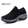 Fashion Women Casual Sneakers Mesh Platform Slip-on Air Cushion Sport Shake Shoes