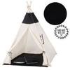 Tipi tente pour enfant en coton SPRINGOS - Noir - 160x120x100 см - вкл. 2 куссенса