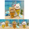 Bold Bear Ice Cream Plush Keychain With Soft Material For Collectors And Fans