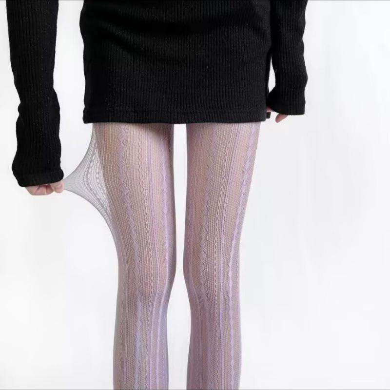 Необычные рваные подтяжки сексуальные ажурные черные чулки летние тонкие чистое желание белые колготки нишевые y2k
