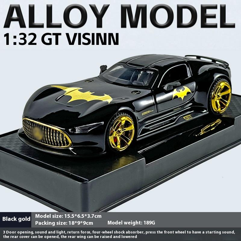 Модель Mercedes-AMG из сплава 1/32, Крутые звуковые и световые эффекты, Амортизация всех колес, Изысканные настольные украшения, Подарки на Рождество/день рождения