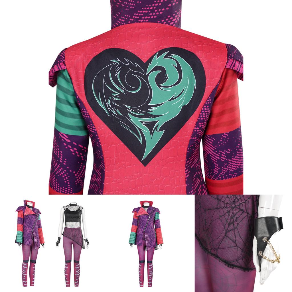 Descendants 3 Mal Halloween Costume Bodysuit With Polyester Blend For Anime Role Play
