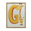 Poster Letter G With Giraffe Poster Letter G With Giraffe, 30X40 Cm, Wooden Frame Light Oak, Matte Paper 230 Gsm