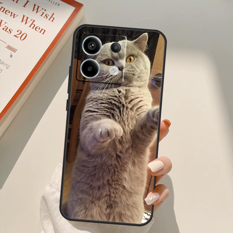 Чехол для телефона British Shorthair Cat для Xiaomi Redmi Note 13 14 9 10 12 11 15 Pro Plus Чехол для Redmi 15 C 12C 13C 14C 10C
