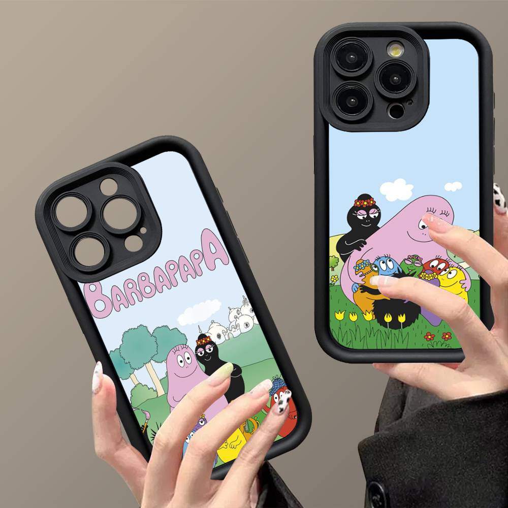 Cute Cartoon Barbapapa For iPhone 17 16 15 14 13 12 11 Pro Max Plus Phone Case Covers