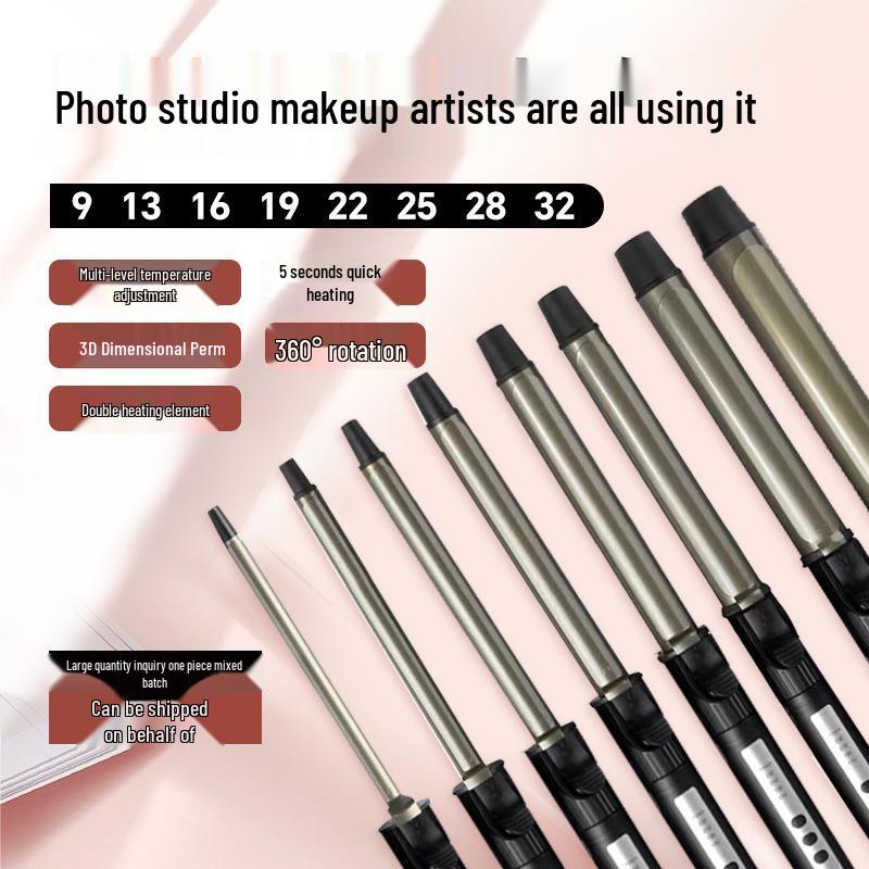 9мм Профессиональная вращающаяся плойка для визажистов и детей, Идеально подходит для фотостудий