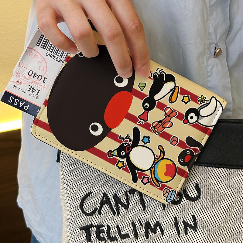 Пингвин Пингу Держатель для паспорта и сумка для документов: Милый, Защитный, Многофункциональный держатель для карт для путешествий