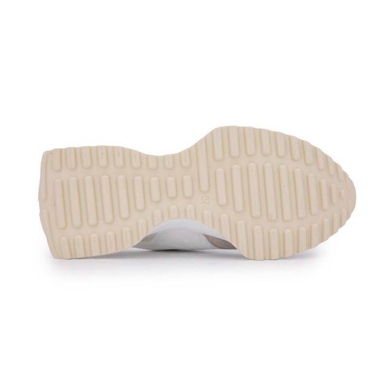 Женские блестящие белые и бежевые кроссовки на шнуровке URBAN