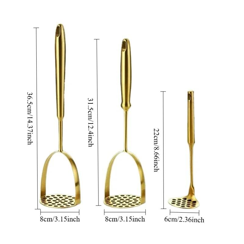 Professional Integrated Masher Kitchen Tool &Potato Smasher, Stainless Steel Potato Masher, Perfect for Bean,Fruits,Avocado,Meat