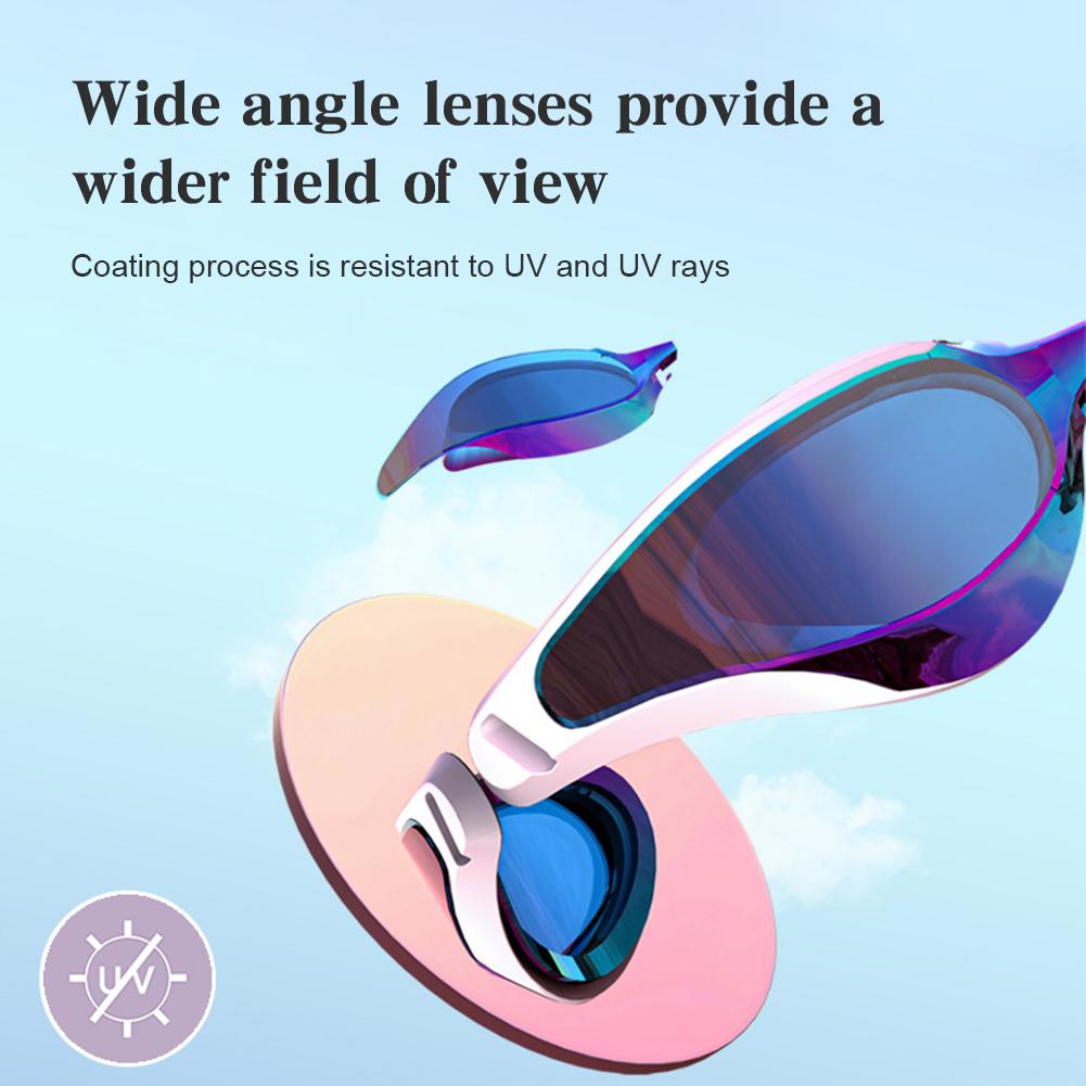 Professional Swim Glasses Adjustable Swim Pool Eyewear UV Protection Wide View Swim Goggles No Leaking for Women Men