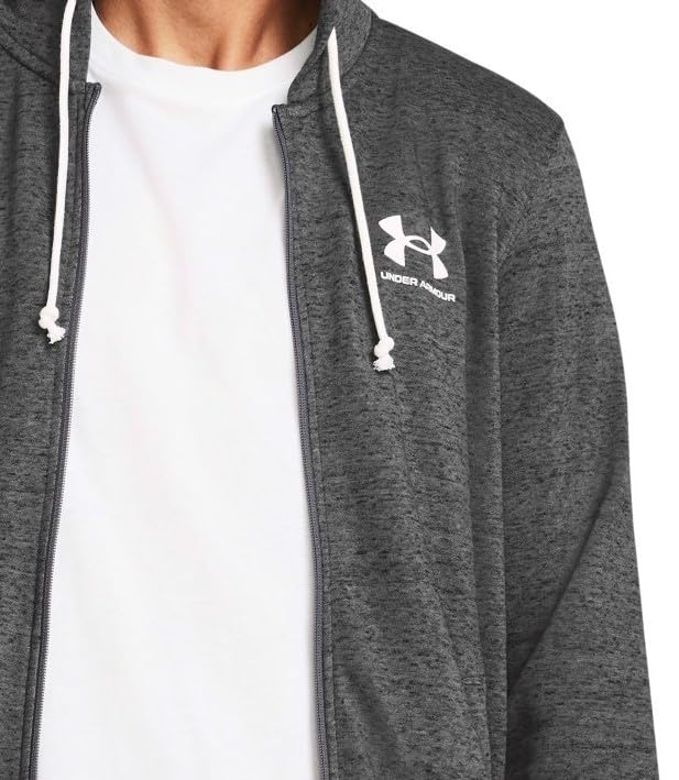 Under Armour Худи на молнии UA Rival Terry Castlerock Светло-вересковый Оникс Белый L, /