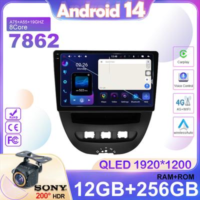 Android 14 автомобильное радио для Peugeot 107 Toyota Aygo Citroen C1 2005-2014 2Din мультимедийный видеоплеер Carplay авто стерео головное устройство