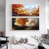 Nordic Landscape Oil Painting Fairy Tale World Forest Art Canvas Painting Living Room Corridor Office Home Decoration Mural No Frame