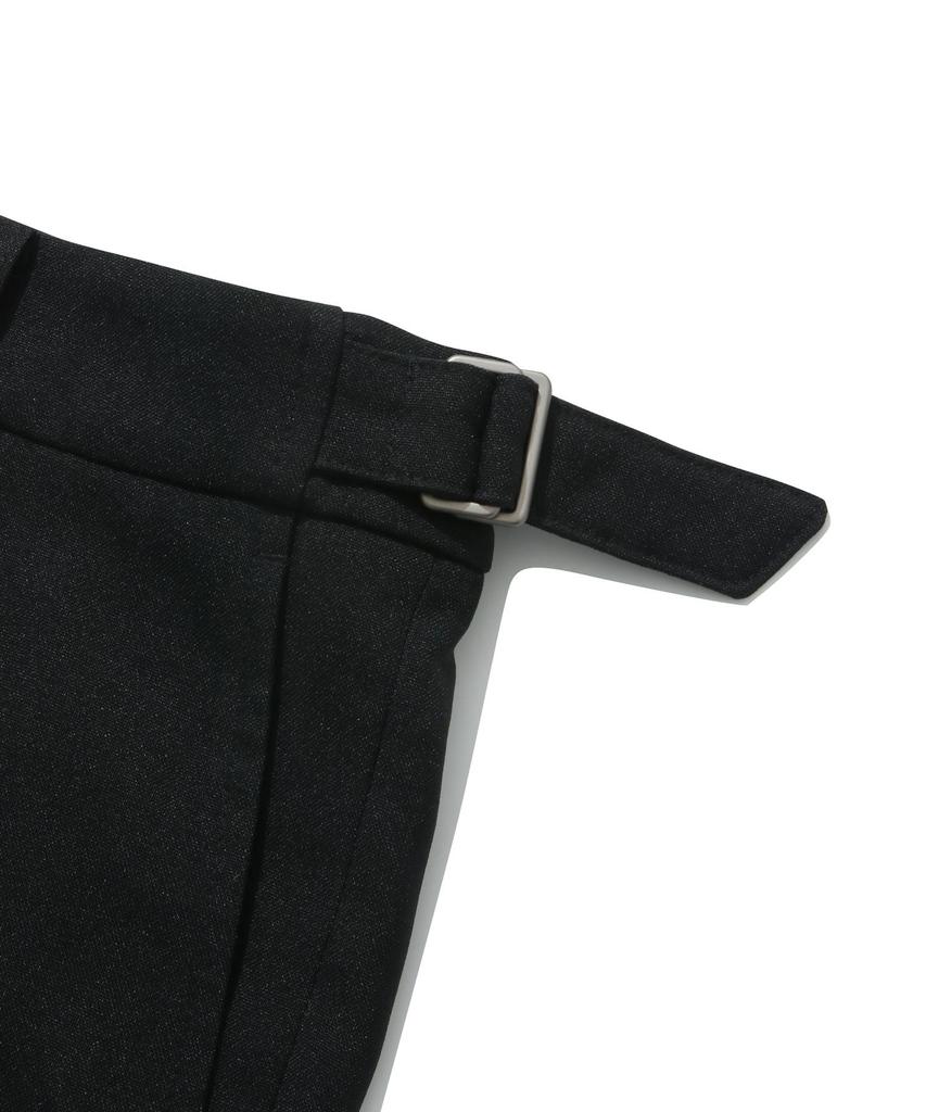 COVERNAT One-Pleat Semi-Wide Slacks Black