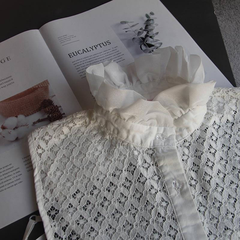 Весна и лето кружево суда однотонное универсальное кружево грибок кружево ложный воротник женский