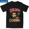 Мужская Женская Детская Футболка Childish Gambino Тур 2024 Хлопковые Топы Креативные Футболки с Коротким Рукавом с Круглым Вырезом Летние Футболки