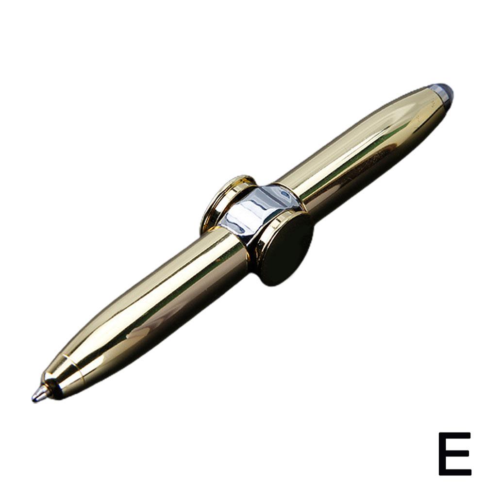 Творческая многофункциональная светодиодная ручка с декомпрессионным гироскопом, металлическая шариковая ручка, модные офисные школьные принадлежности, ручки для письма