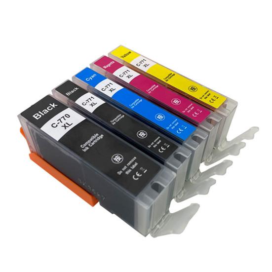 Refillable Ink Cartridges Upgraded Chip High Output 6 Colors Ink Cartridge for Canon PIXMA MG5770/MG6870/MG7770/TS5070/TS6070/TS8070