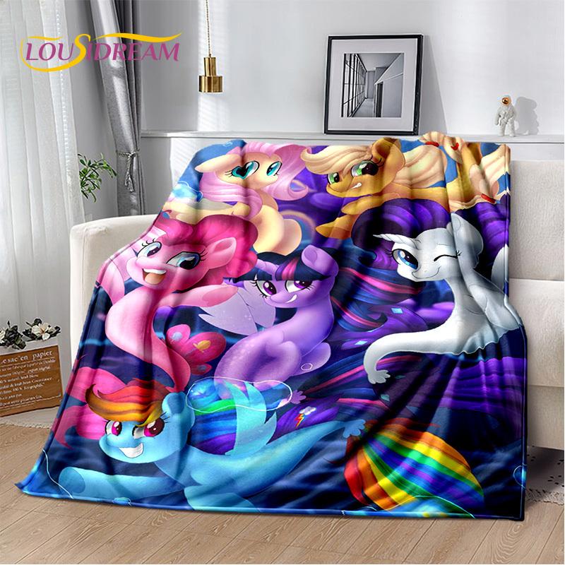 Милое 3D P-Pony мультяшное единороговое мягкое плюшевое одеяло, фланелевое одеяло, плед для гостиной, спальни, кровати, дивана, пикника, детский подарок