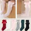3Pairs/set Kids Girls Socks With Bows Knee High Elegant Princess Children's Socks For Girls Toddler Baby Long Sock Autumn Spring