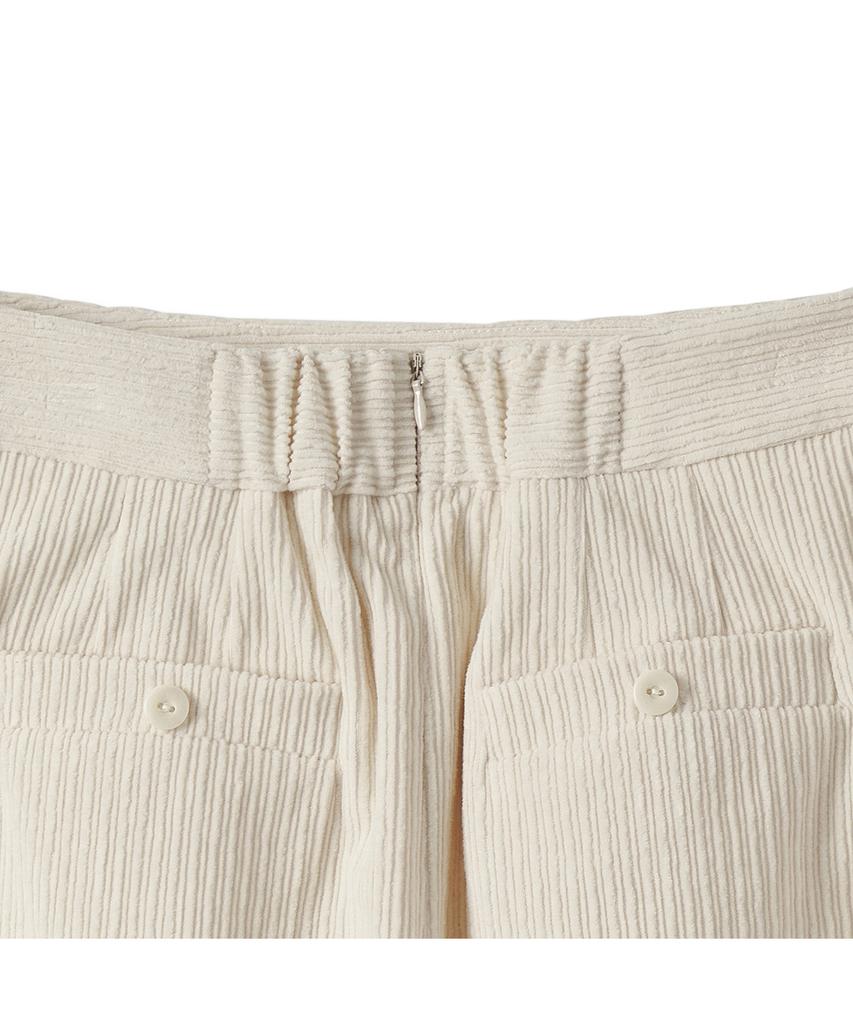 IOLO Women'S Corduroy Slit Skirt_Ivory