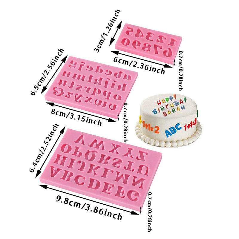 Креативная силиконовая форма для торта с цифрами и буквами алфавита, форма для изготовления мастики своими руками, для шоколада, сахара, мыла