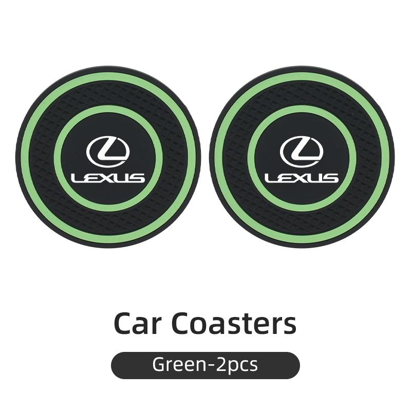 WDM2 2026 Hot Interior Stickers 2pcs Car Cup Holder Non-Slip Cup Coaster Silicone Pad Mat Auto Accessories For Lexus CT ES GS NX IS25