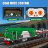 MOULD KING 12026 Набор строительных блоков паровоза, поезд с радиоуправлением с двигателями и гусеницами, комплект для демонстрации поездов для подарков(1090 шт.)