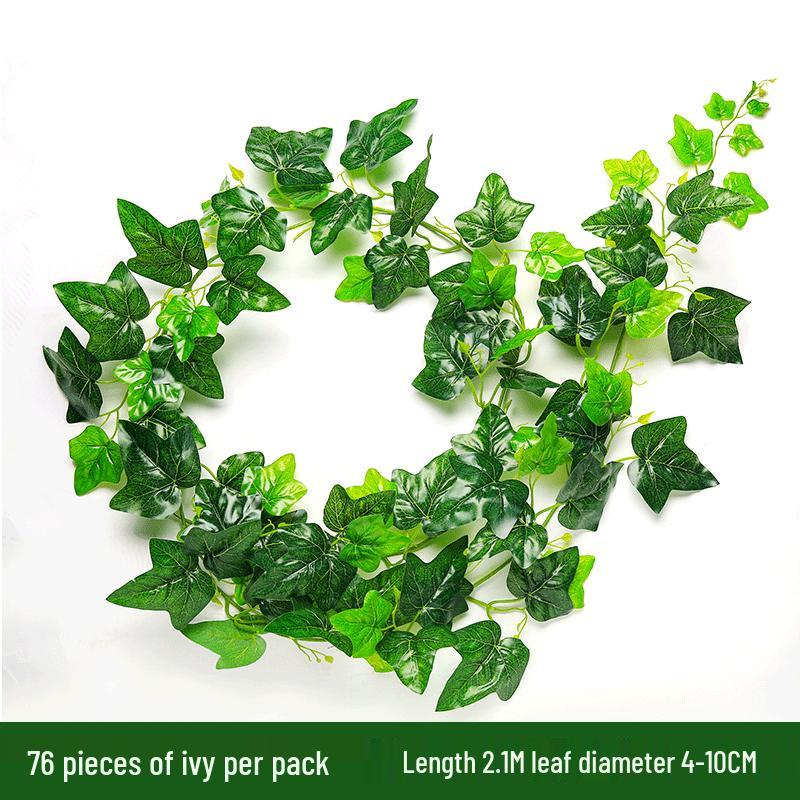 Зеленая искусственная виноградная лоза для декора стен в помещении и на балконе