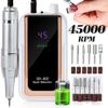 45000RPM Rechargeable Electric Nail Drill Machine With USB Connector Nail Polish Remover Drill Set Manicure Low Noise