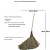 Large Bamboo Broom for Indoor Hard Floor Cleaning - Ideal for Office, Classroom, Yard, and Household Use